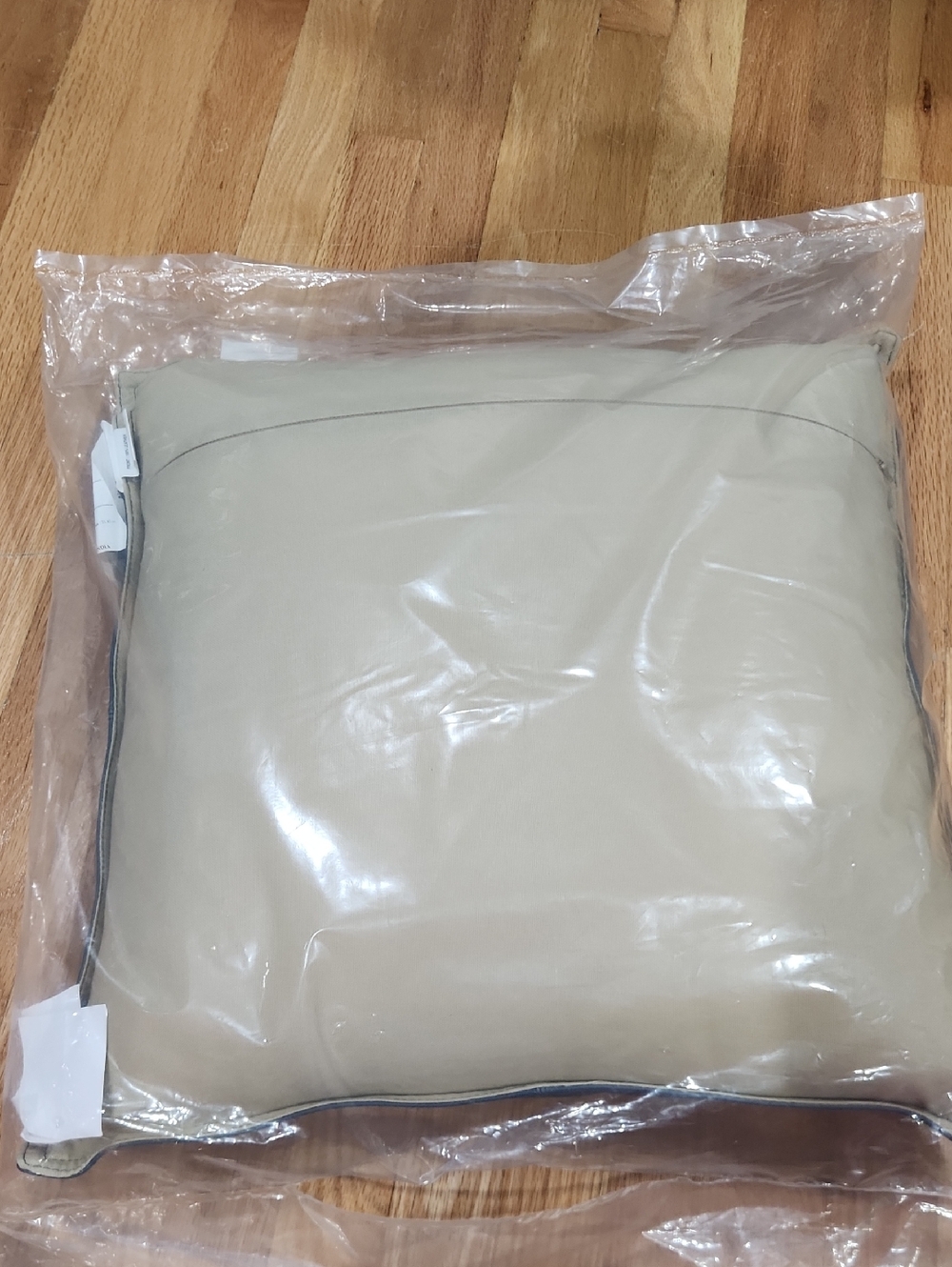 DUMONT Square Leather Pillow - Blue - Picture 3 of 7
